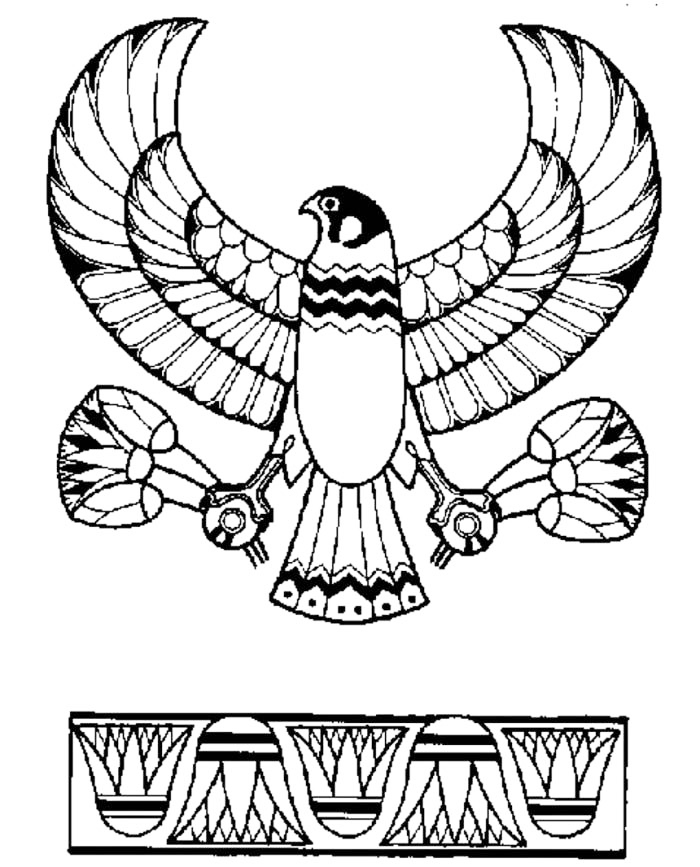 Egyptian God Horus Coloring Page