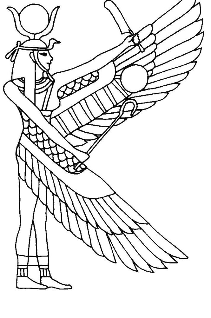 Egyptian God Isis Coloring Page