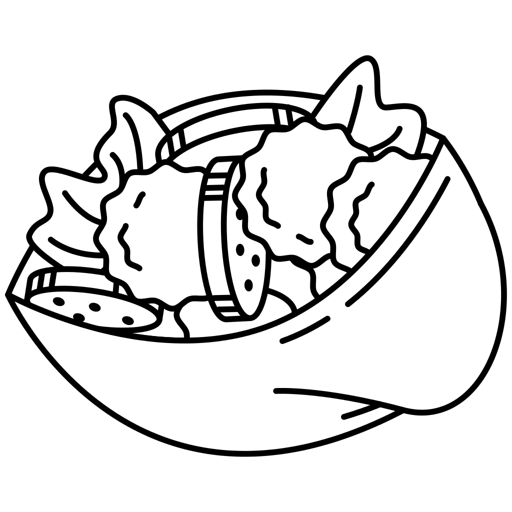 Falafel Coloring Page