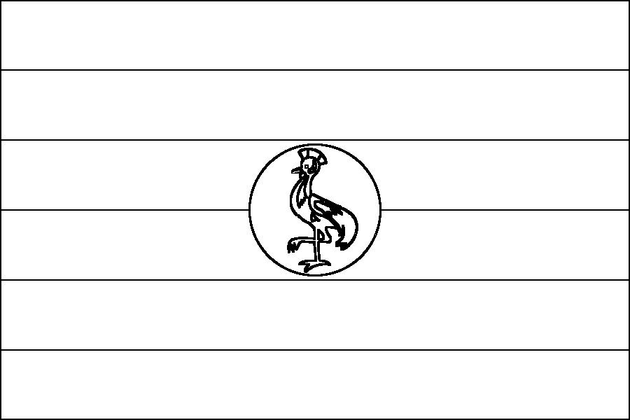 Flag Of Uganda Coloring Page