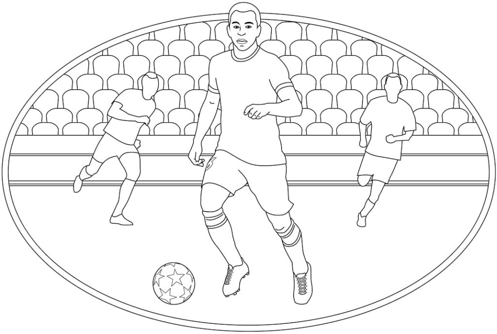 Football In Kenya Coloring Page