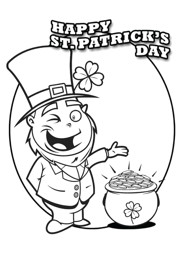 Happy St Patricks Day Ireland Coloring Page