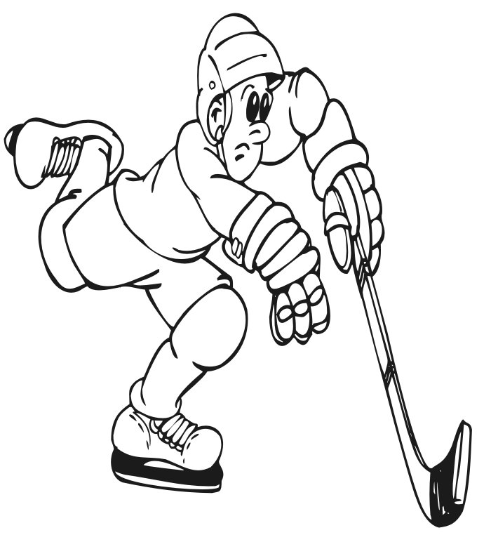 Ice Hockey Coloring Page