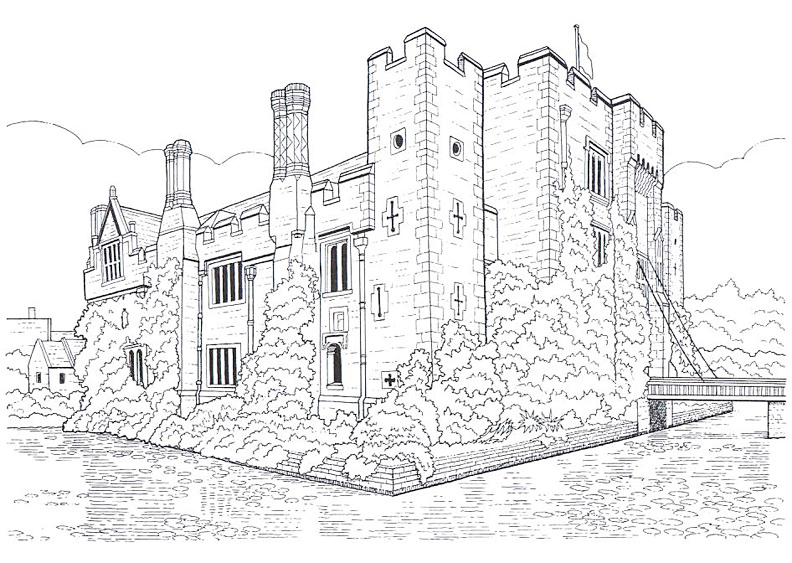 Ireland Architecture Coloring Page