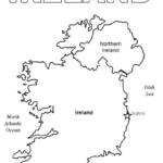 Ireland Map Coloring Page