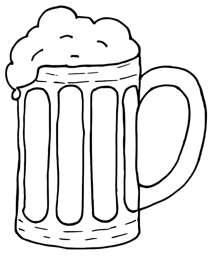 Irish Beer Coloring Page