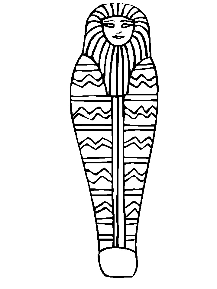 King Tuts Sarcophagus Coloring Page