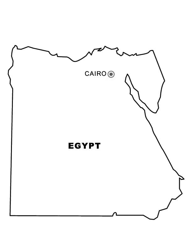 Map Of Egypt Coloring Page