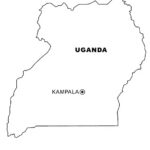 Map Of Uganda Coloring Page