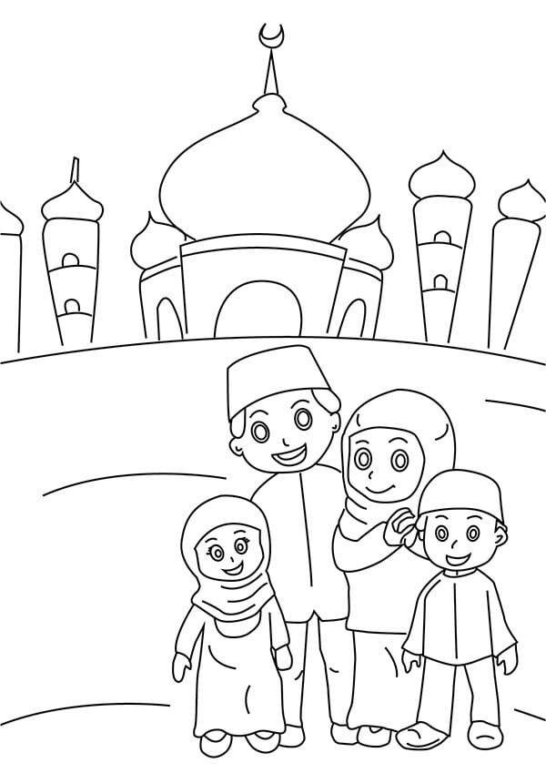 Mosque In Egypt Coloring Page