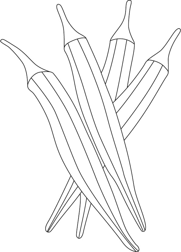 Okra Uganda Coloring Page