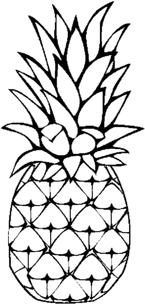 Pineapple Uganda Coloring Page