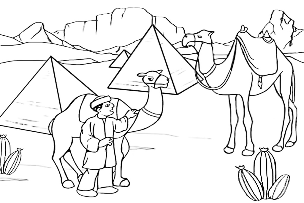 Pyramids Coloring Page