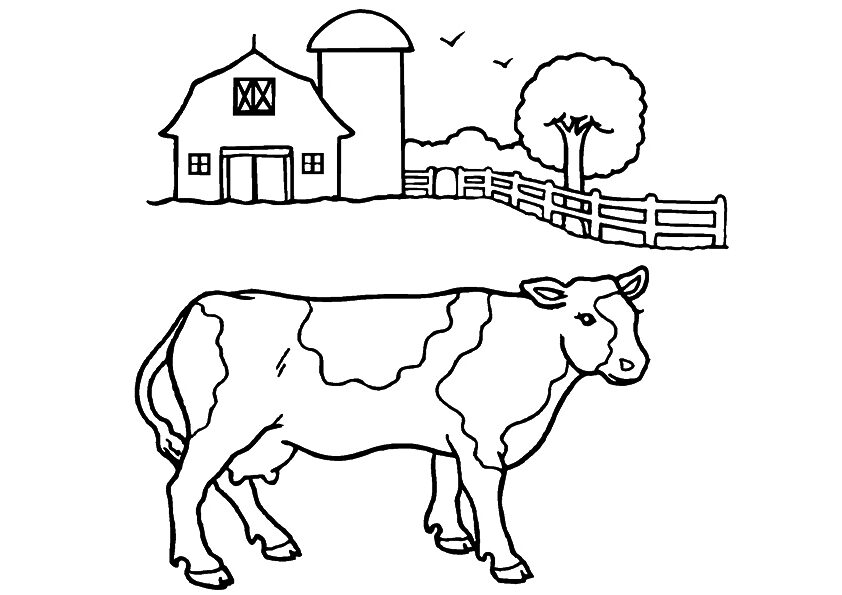 Swiss Cows Coloring Page