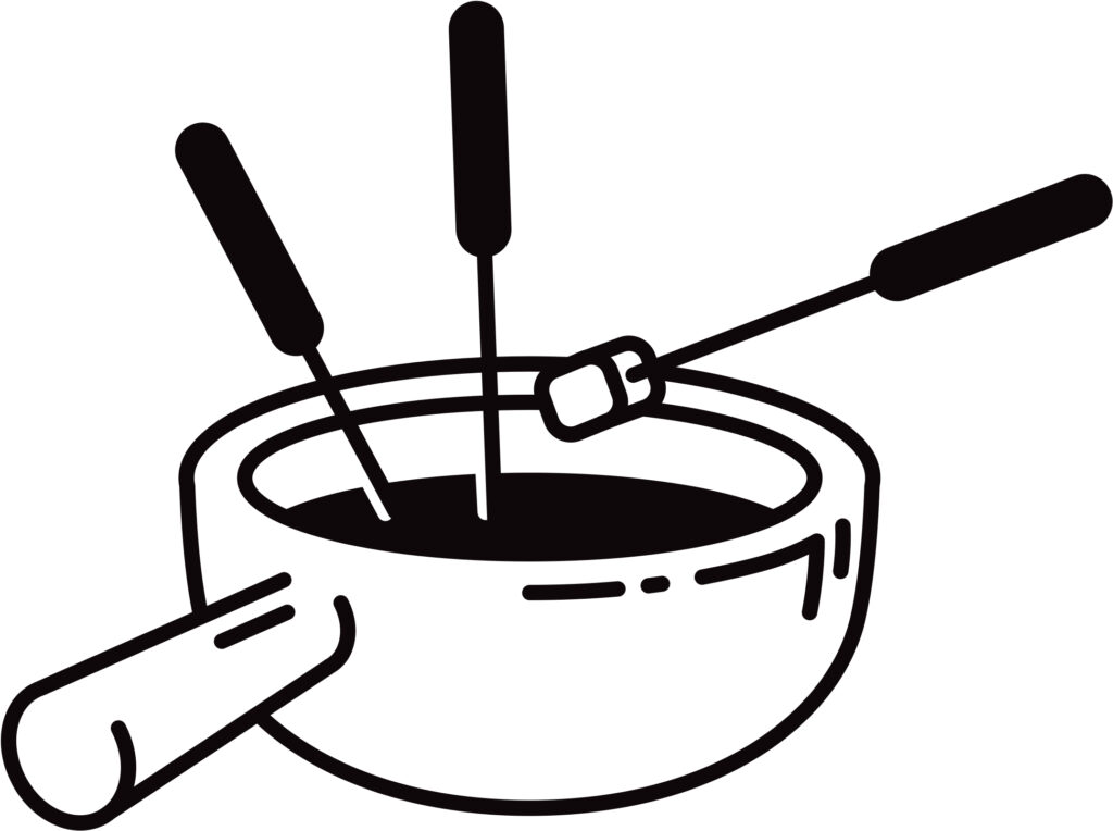 Swiss Fondue Coloring Page