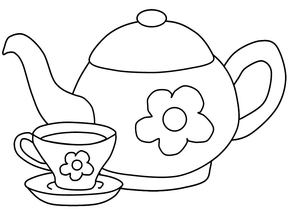 Tea In The Uk Coloring Page