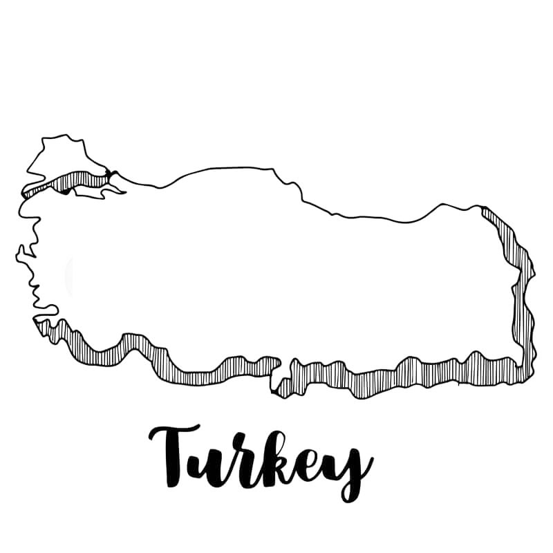 Turkey The Country Coloring Page