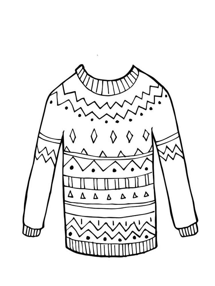 Warm Sweater Coloring Page