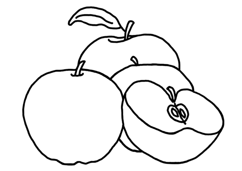 Apple Portugal National Fruit Coloring Page
