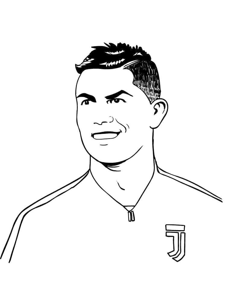 Cristiano Ronaldo Portugal Coloring Page