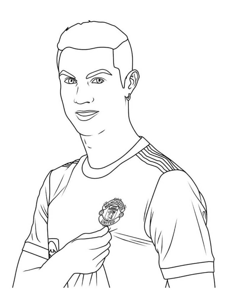 Cristiano Ronaldo Portugal Coloring Pages