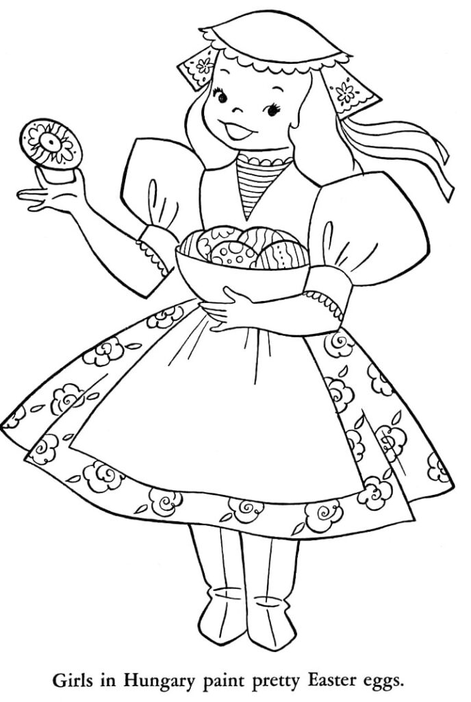 Easter Eggs In Hungary Coloring Page