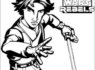 Ezra Star Wars Rebels Coloring Page