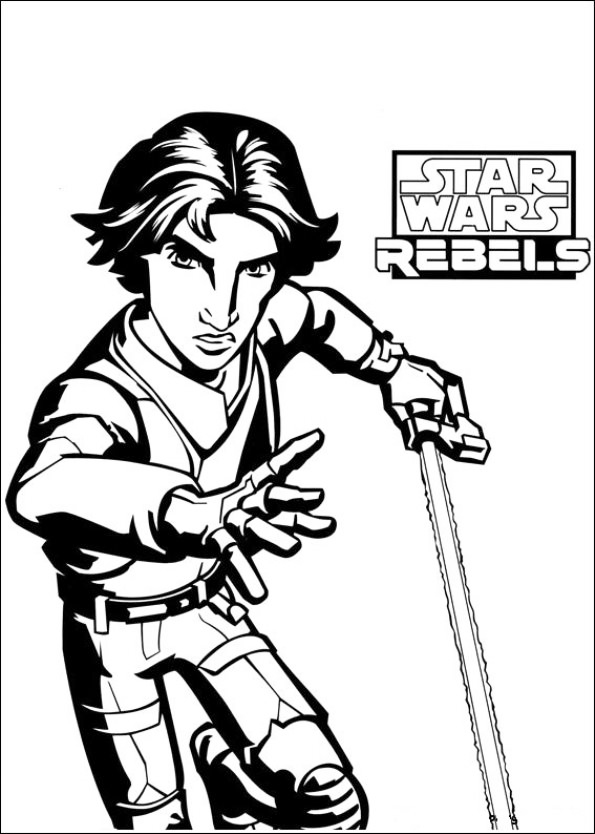 Ezra Star Wars Rebels Coloring Page