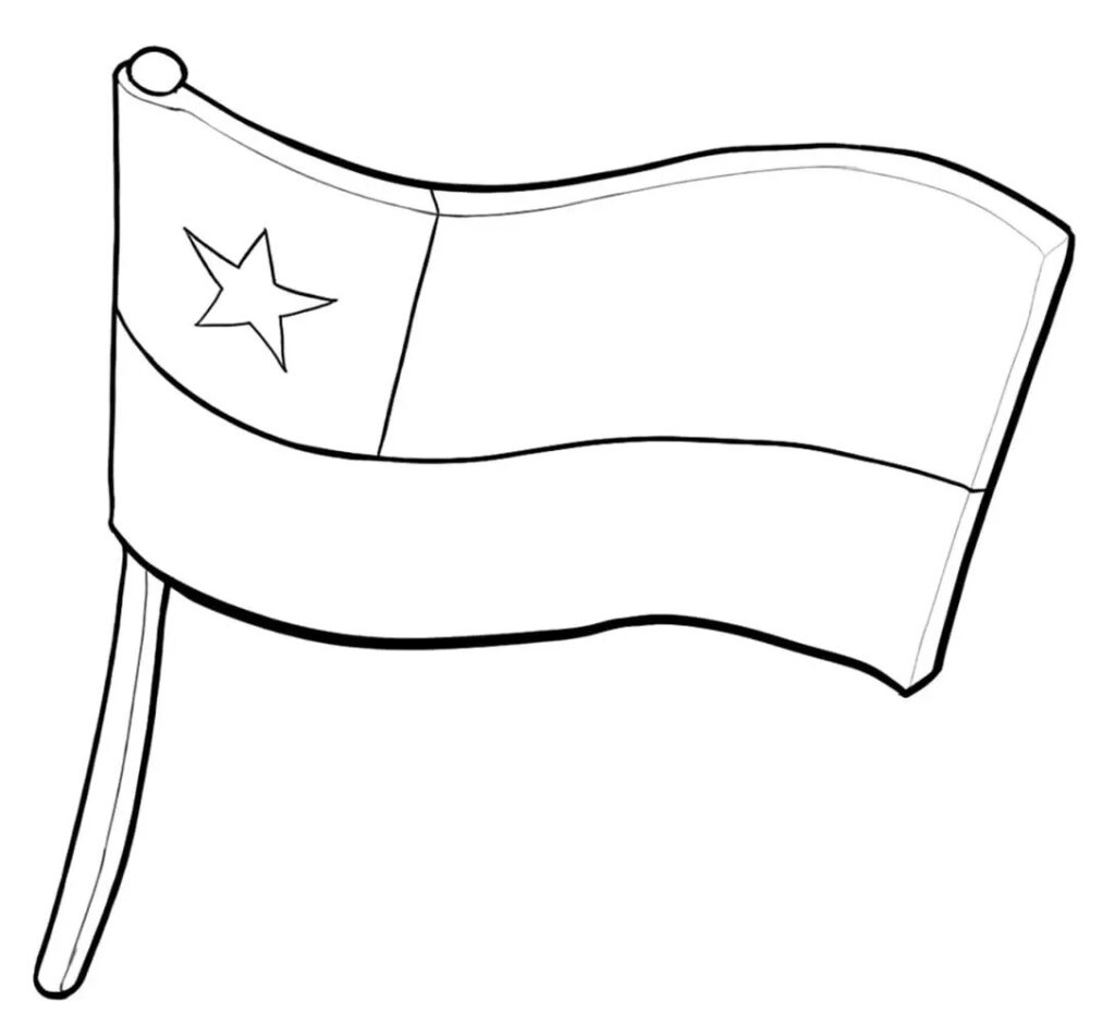 Flag Of Chile Coloring Page