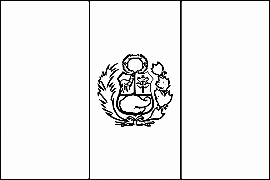 Flag Of Peru Coloring Page