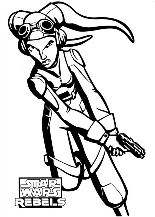 General Hera Syndulla Star Wars Rebels Coloring Page