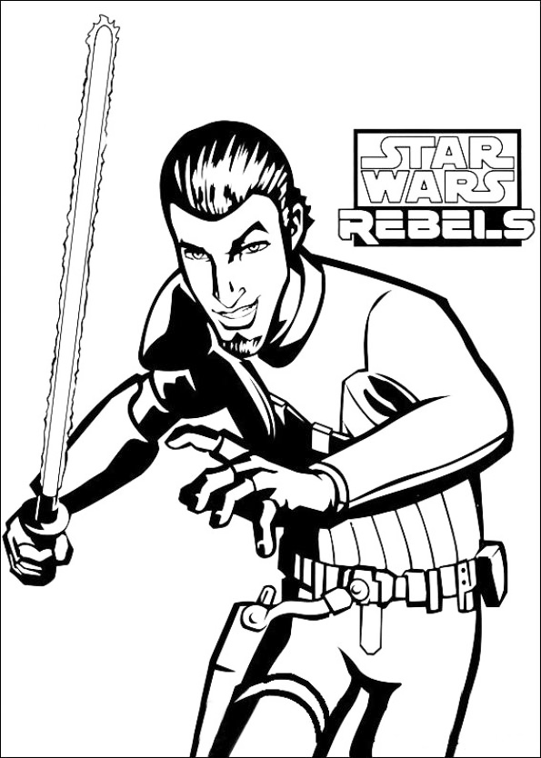 Kanan Jarrus Star Wars Rebels Coloring Page