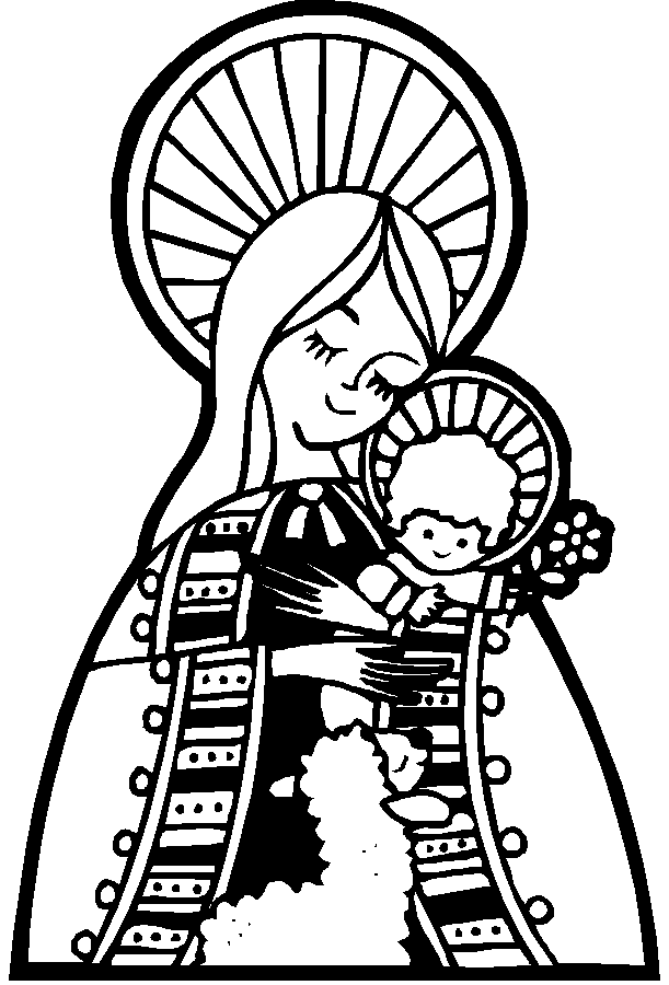 Lady Fatima Portugal Coloring Page