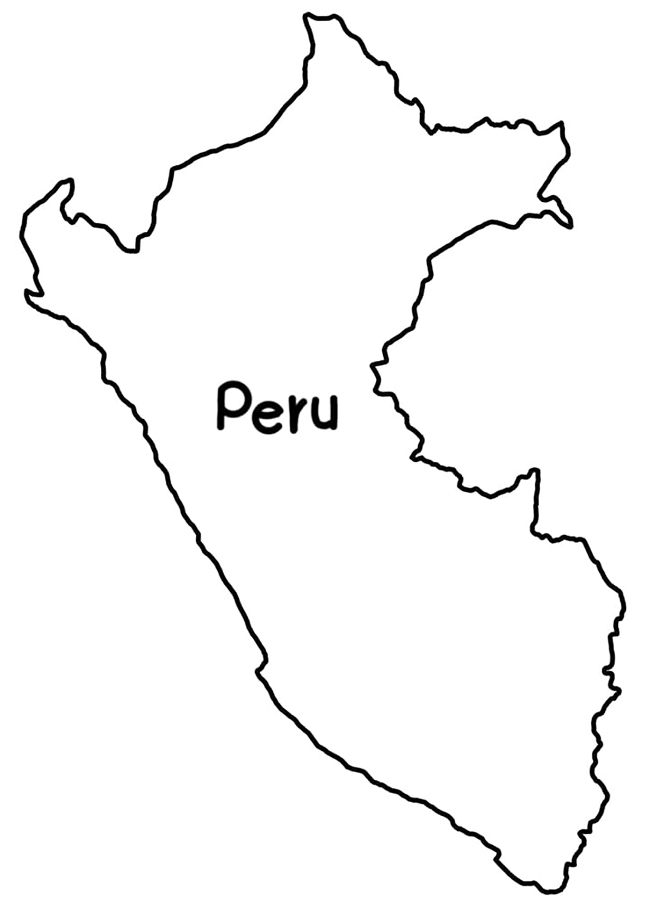 Map Of Peru Coloring Page