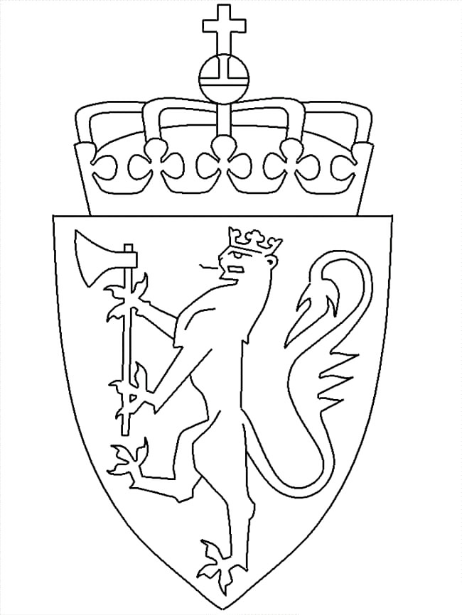 Norway Coat Of Arms Coloring Page