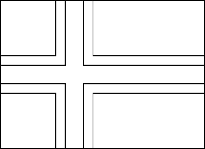 Norway Flag Coloring Page