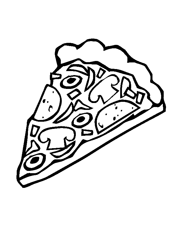 Pizza With Everything Coloring Page