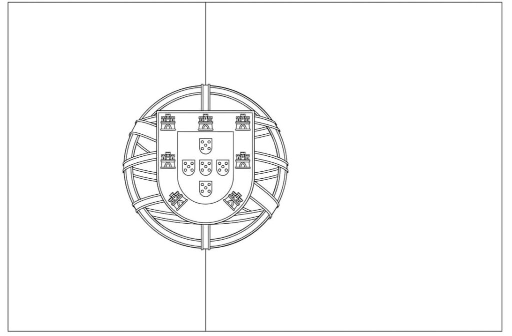 Portugal Flag Coloring Page