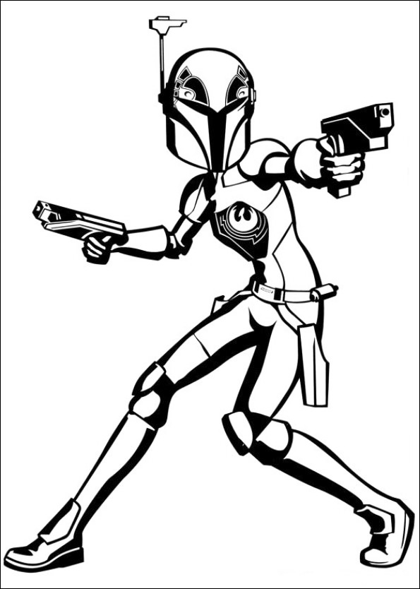 Sabine Wren Star Wars Rebels Coloring Page