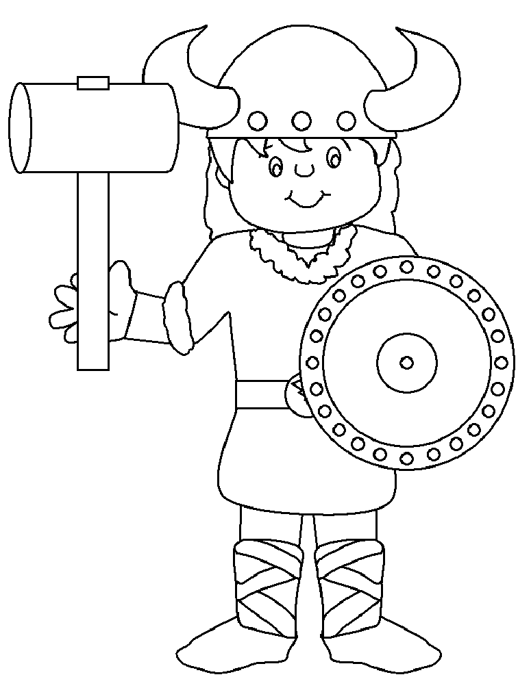 Viking From Norway Coloring Page