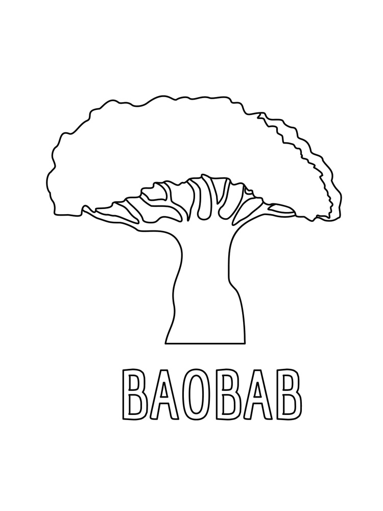 Baobab Coloring Page