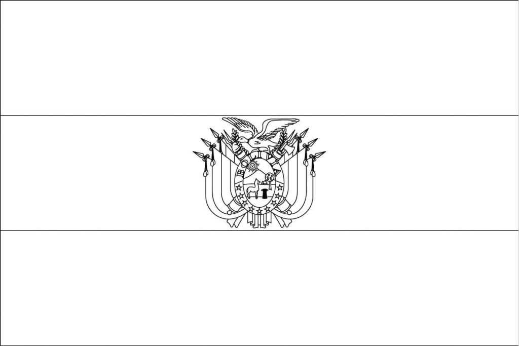 Bolivia Flag Coloring Page