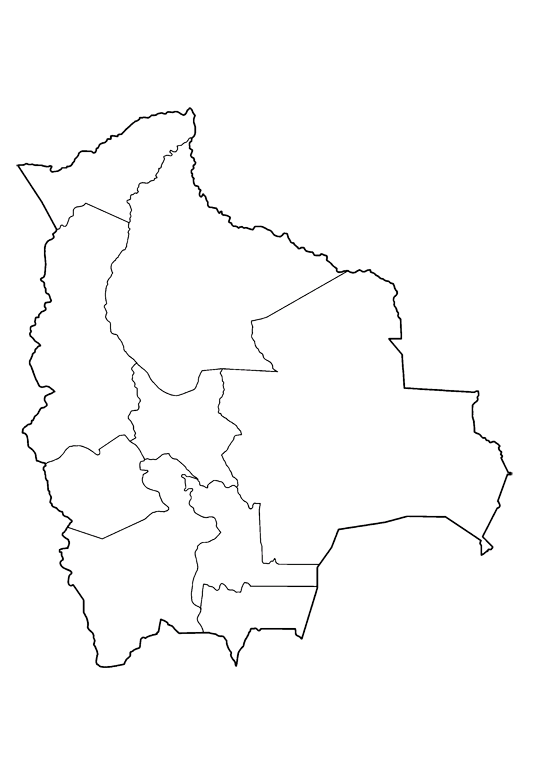 Bolivia Map Coloring Page