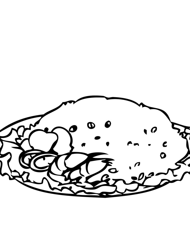 Coconut Curry Rice Coloring Page