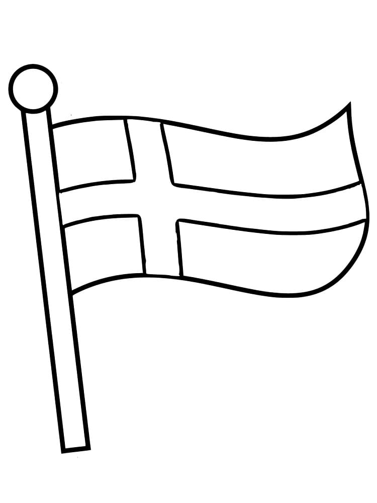 Flag Of Finland Coloring Page
