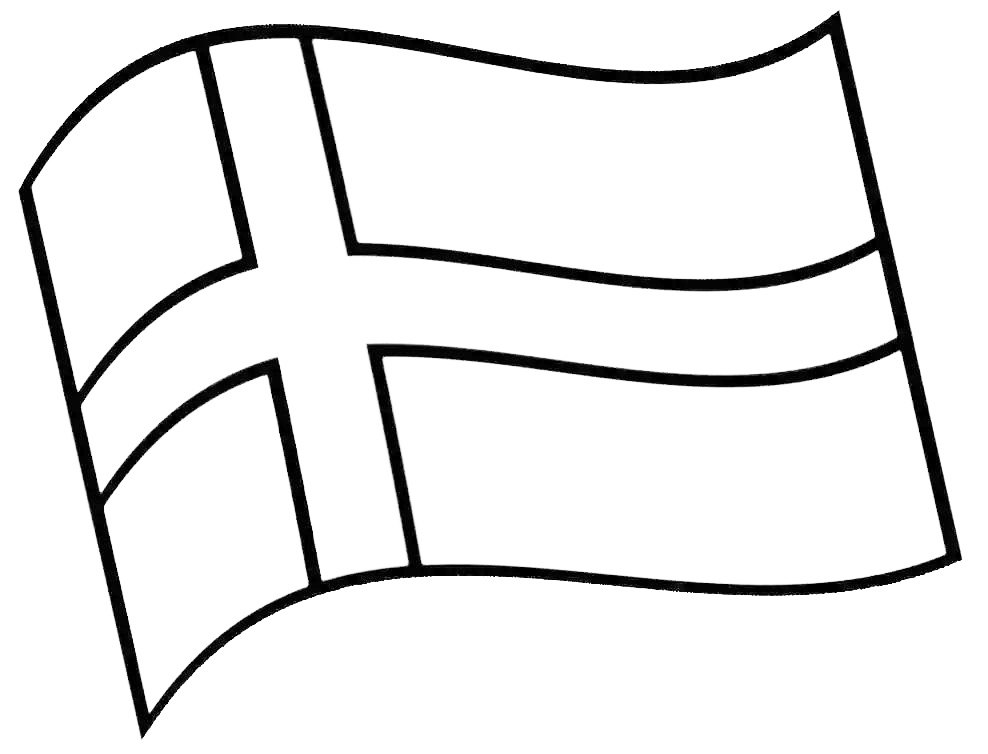 Flag Of Sweden Coloring Page