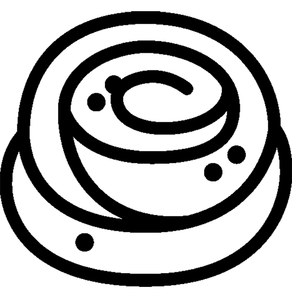 Korvapuusti (cinnamon Bun) Finland Coloring Page