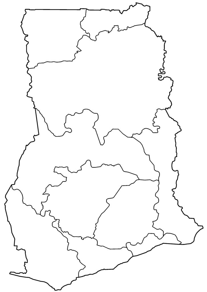 Map Of Ghana Coloring Page
