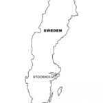 Map Of Sweden Coloring Page