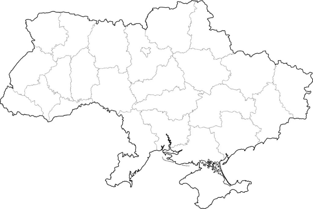 Map Of Ukraine Coloring Page